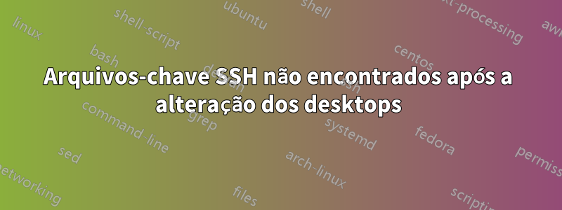 Arquivos-chave SSH não encontrados após a alteração dos desktops