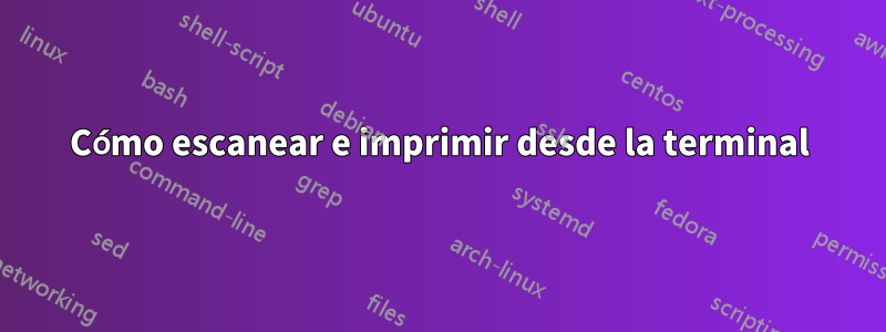 Cómo escanear e imprimir desde la terminal