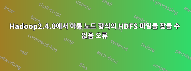 Hadoop2.4.0에서 이름 노드 형식의 HDFS 파일을 찾을 수 없음 오류