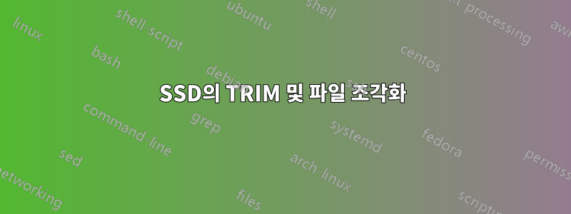 SSD의 TRIM 및 파일 조각화