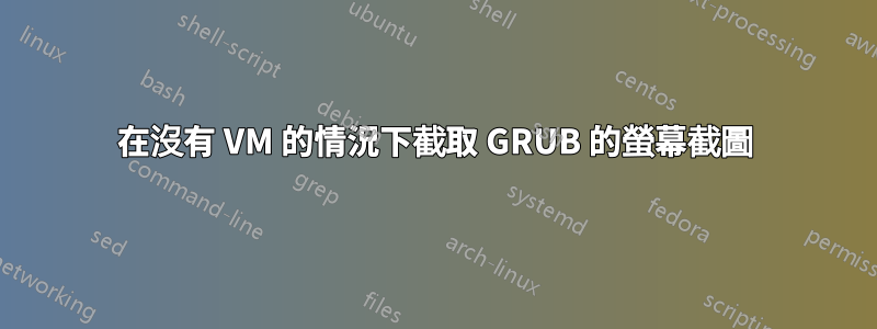 在沒有 VM 的情況下截取 GRUB 的螢幕截圖