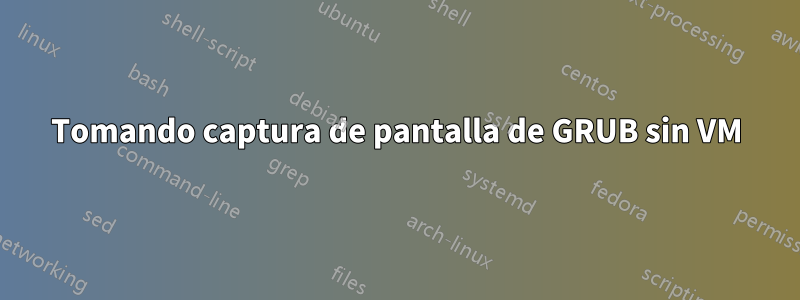 Tomando captura de pantalla de GRUB sin VM