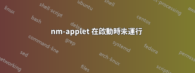 nm-applet 在啟動時未運行