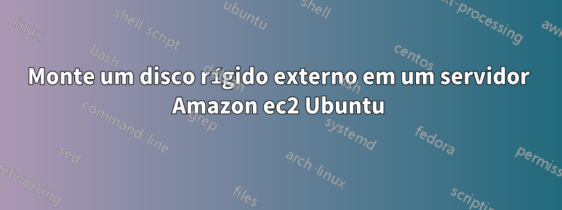 Monte um disco rígido externo em um servidor Amazon ec2 Ubuntu