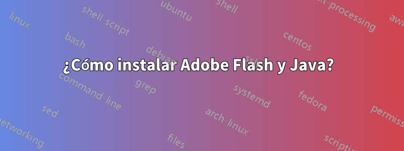 ¿Cómo instalar Adobe Flash y Java? 