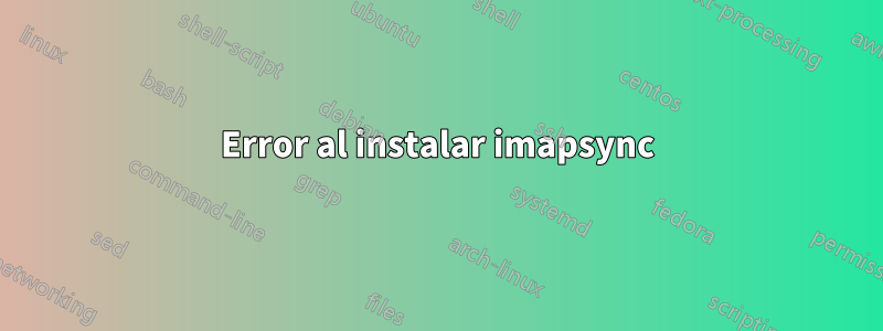 Error al instalar imapsync