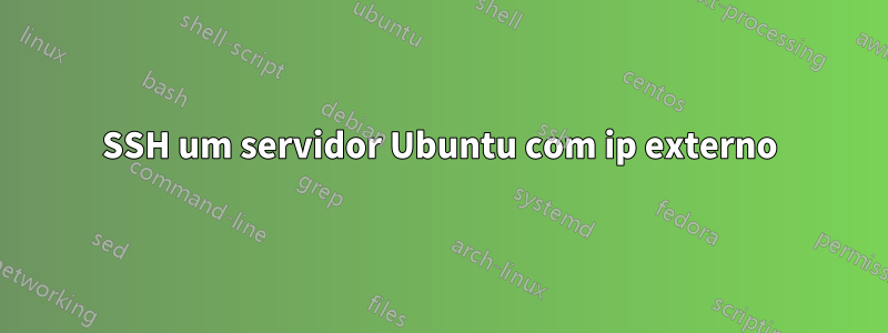 SSH um servidor Ubuntu com ip externo