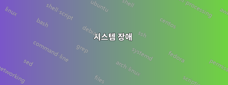 시스템 장애