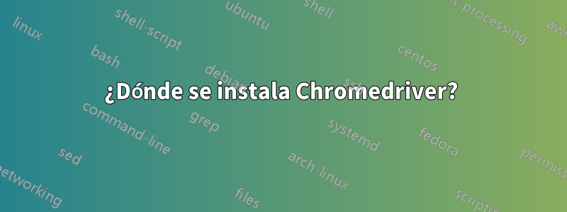 ¿Dónde se instala Chromedriver?