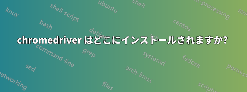 chromedriver はどこにインストールされますか?