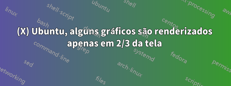 (X) Ubuntu, alguns gráficos são renderizados apenas em 2/3 da tela