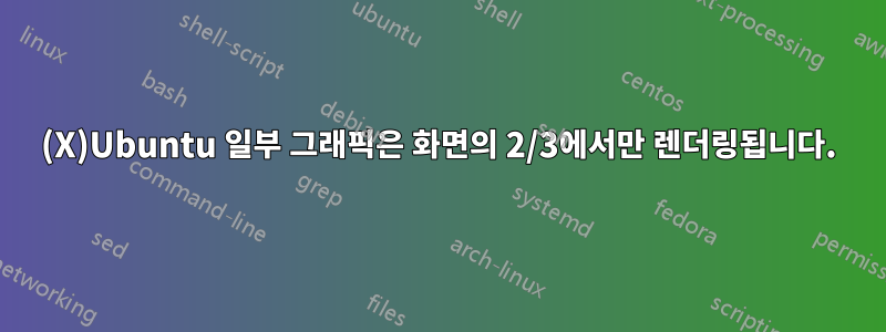 (X)Ubuntu 일부 그래픽은 화면의 2/3에서만 렌더링됩니다.