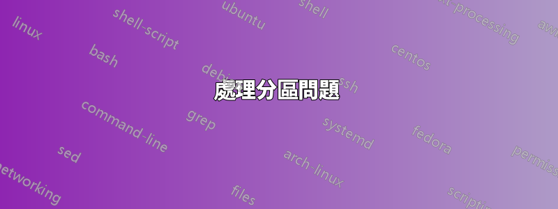 處理分區問題
