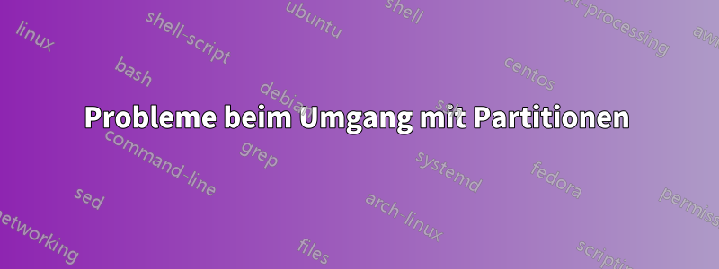 Probleme beim Umgang mit Partitionen