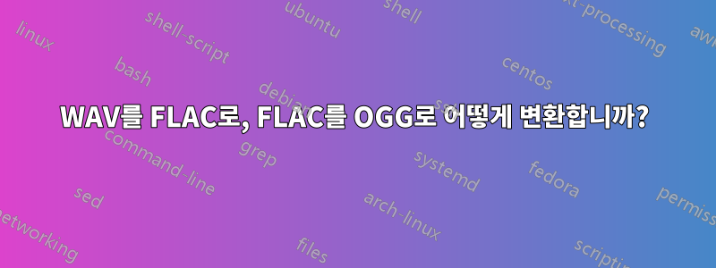 WAV를 FLAC로, FLAC를 OGG로 어떻게 변환합니까?