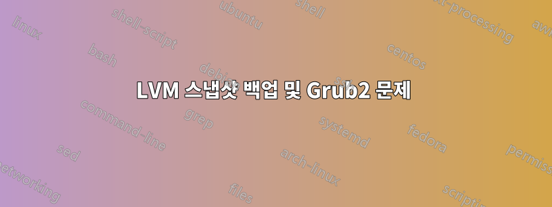 LVM 스냅샷 백업 및 Grub2 문제