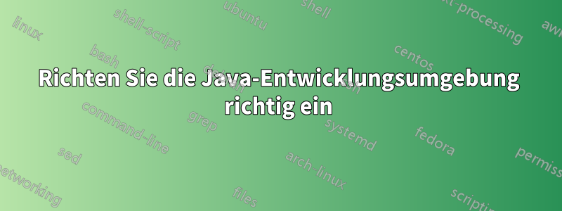 Richten Sie die Java-Entwicklungsumgebung richtig ein