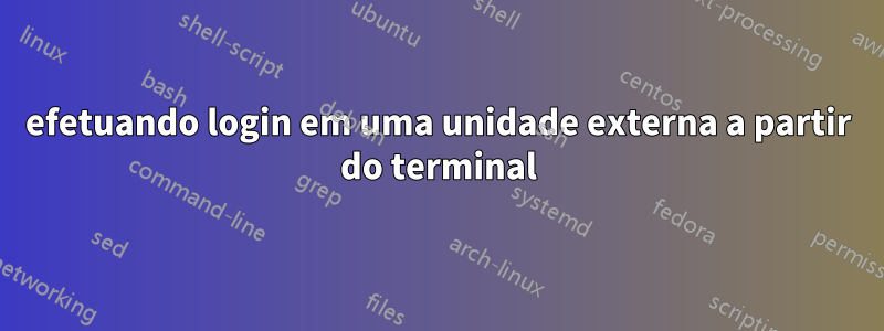 efetuando login em uma unidade externa a partir do terminal