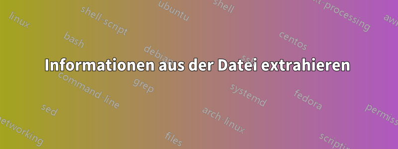 Informationen aus der Datei extrahieren