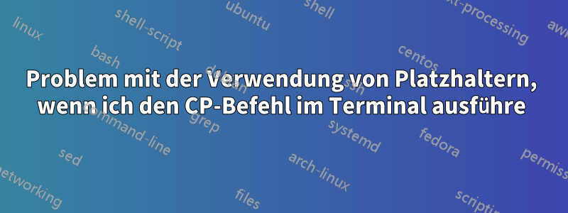 Problem mit der Verwendung von Platzhaltern, wenn ich den CP-Befehl im Terminal ausführe