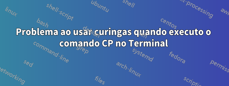 Problema ao usar curingas quando executo o comando CP no Terminal