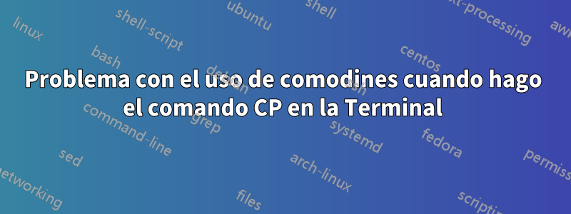 Problema con el uso de comodines cuando hago el comando CP en la Terminal