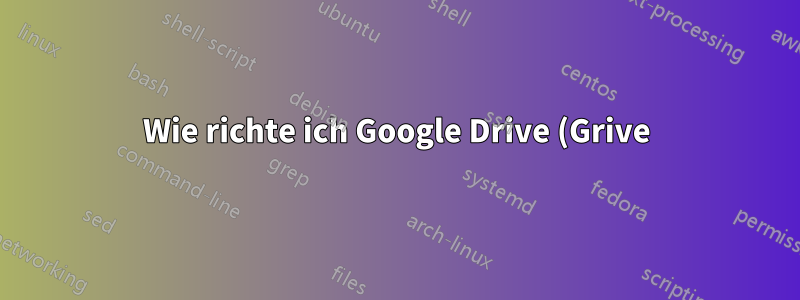 Wie richte ich Google Drive (Grive) in Ubuntu 15.10 ein?