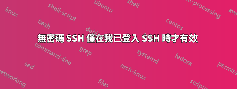 無密碼 SSH 僅在我已登入 SSH 時才有效
