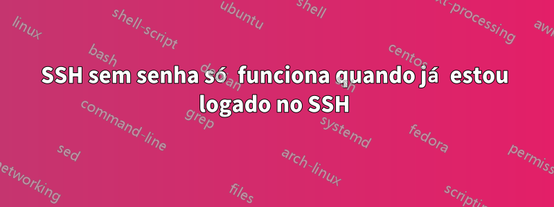 SSH sem senha só funciona quando já estou logado no SSH