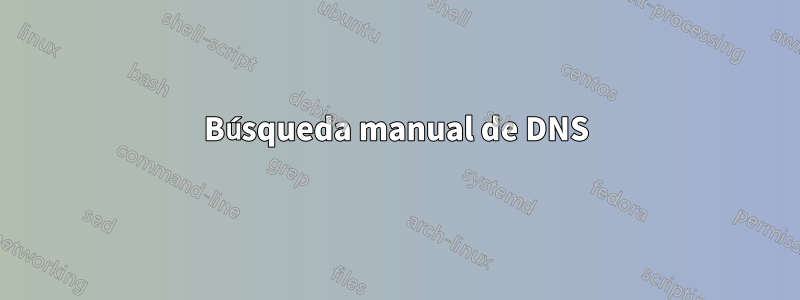 Búsqueda manual de DNS