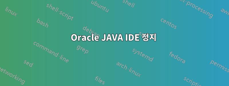 Oracle JAVA IDE 정지