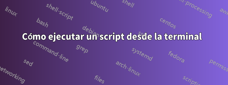 Cómo ejecutar un script desde la terminal 