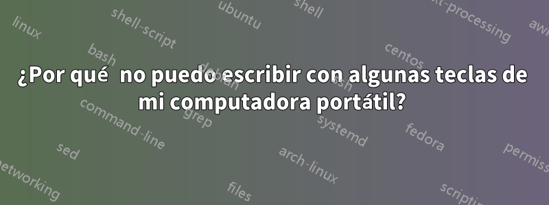 ¿Por qué no puedo escribir con algunas teclas de mi computadora portátil?