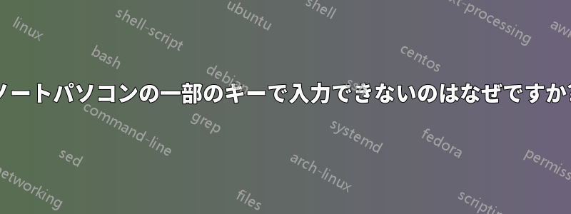ノートパソコンの一部のキーで入力できないのはなぜですか?