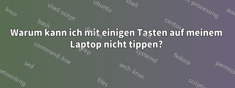 Warum kann ich mit einigen Tasten auf meinem Laptop nicht tippen?