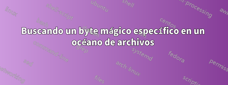 Buscando un byte mágico específico en un océano de archivos