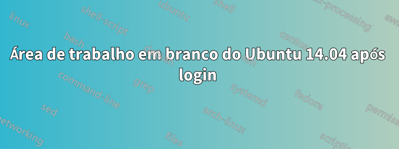 Área de trabalho em branco do Ubuntu 14.04 após login