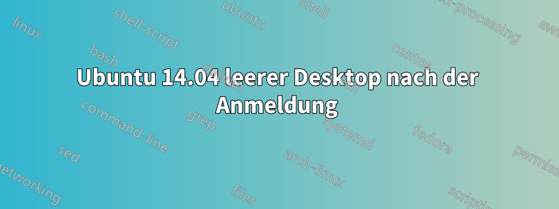 Ubuntu 14.04 leerer Desktop nach der Anmeldung