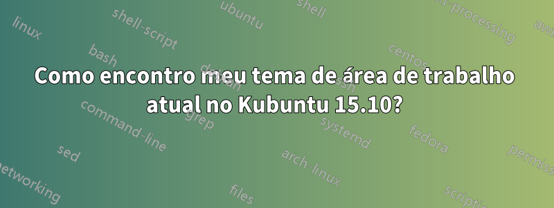 Como encontro meu tema de área de trabalho atual no Kubuntu 15.10?