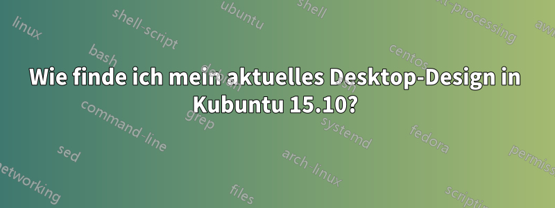 Wie finde ich mein aktuelles Desktop-Design in Kubuntu 15.10?