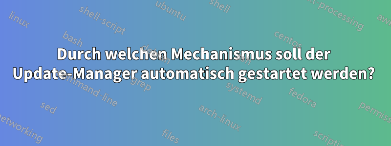 Durch welchen Mechanismus soll der Update-Manager automatisch gestartet werden?