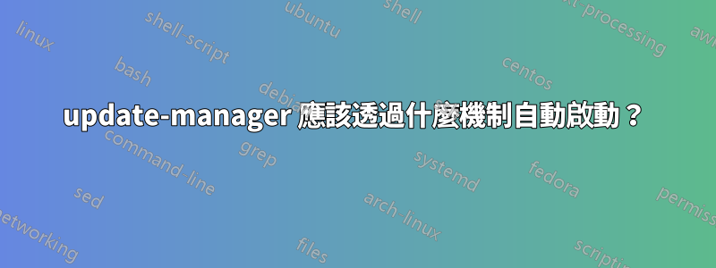 update-manager 應該透過什麼機制自動啟動？