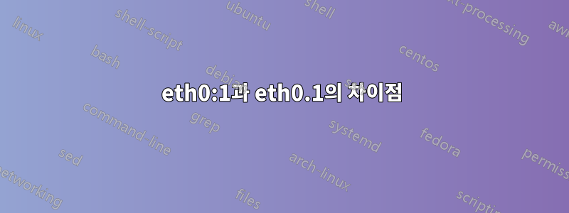 eth0:1과 eth0.1의 차이점