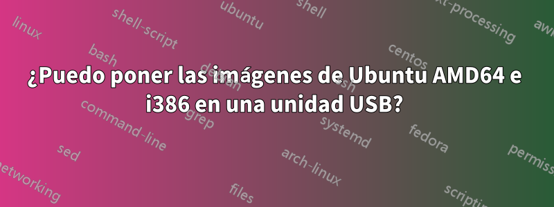 ¿Puedo poner las imágenes de Ubuntu AMD64 e i386 en una unidad USB?