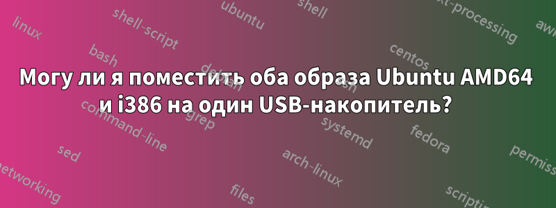 Могу ли я поместить оба образа Ubuntu AMD64 и i386 на один USB-накопитель?