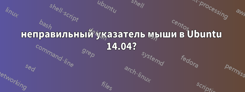 неправильный указатель мыши в Ubuntu 14.04?