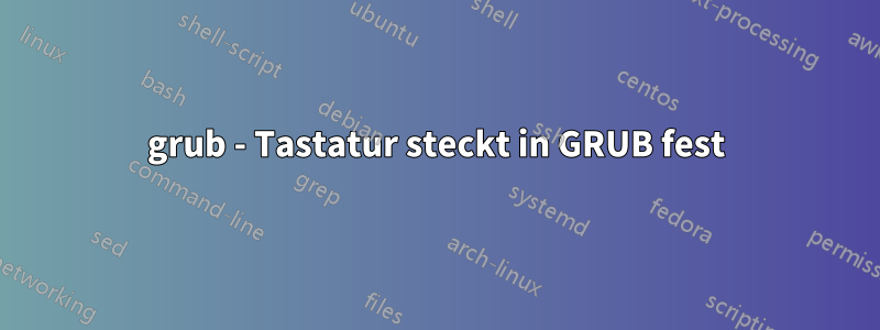 grub - Tastatur steckt in GRUB fest