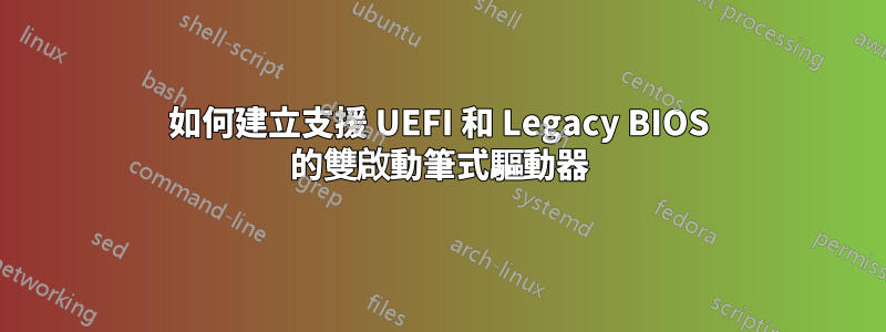 如何建立支援 UEFI 和 Legacy BIOS 的雙啟動筆式驅動器