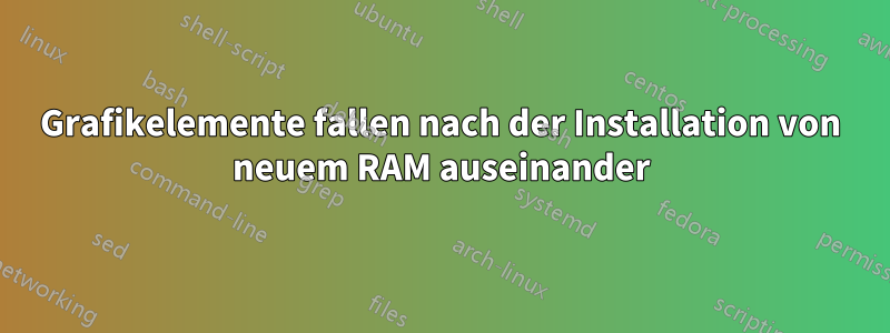 Grafikelemente fallen nach der Installation von neuem RAM auseinander