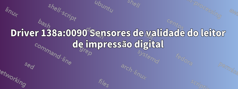 Driver 138a:0090 Sensores de validade do leitor de impressão digital